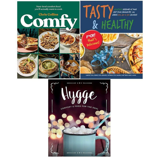 Comfy Chris Collins(HB), Hygge Comfort CookNation, Tasty and Healthy 3 Books Set - The Book Bundle