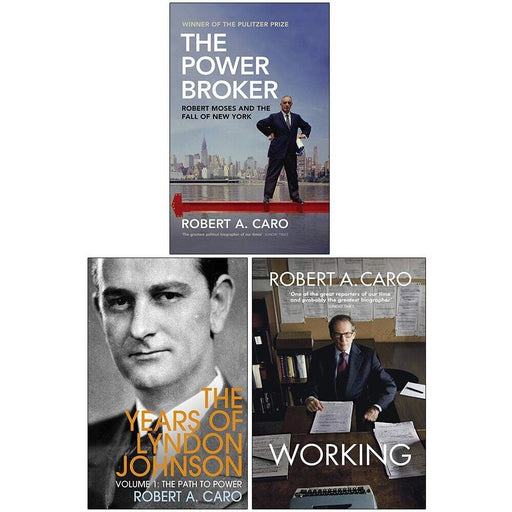 Robert Caro Collection 3 Books Set (The Power Broker, The Path to Power The Years of Lyndon) - The Book Bundle
