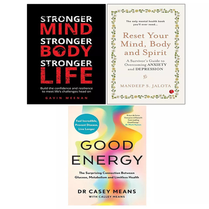 Good Energy Dr Casey Means,How Change Your Mind,Stronger Mind,Body,Life 3 Books Set - The Book Bundle