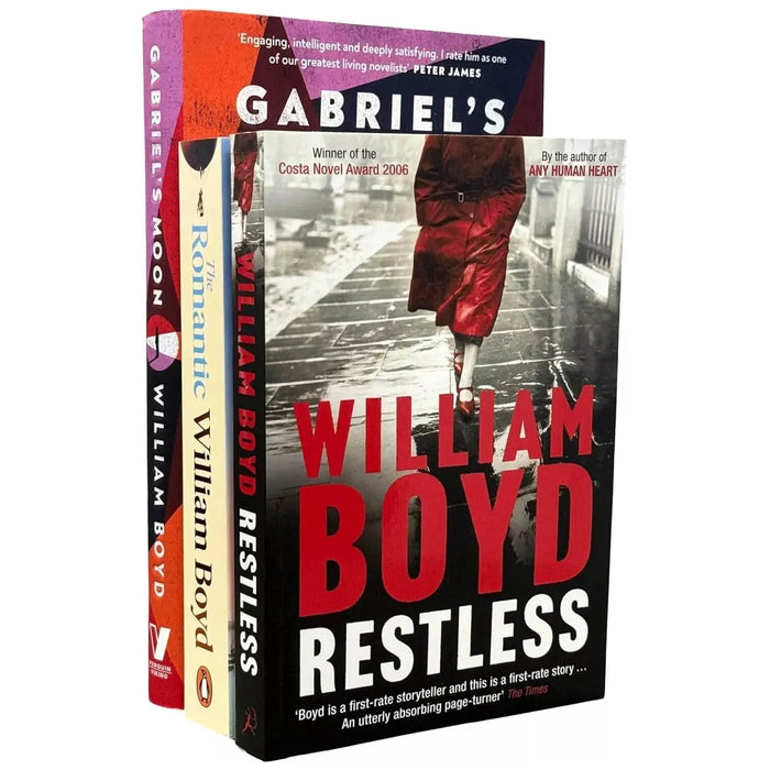 William Boyd Collection 3 Books Set (Restless, Romantic, Gabriel's Moon (HB)) - The Book Bundle