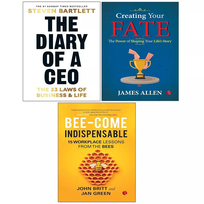 The Diary of a CEO, Creating Your Fate & Bee-come Indispensable 3 Books Collection Set - The Book Bundle