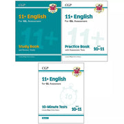 CGP's unbeatable revision for 11+ English 3 book set(GL English Study Book, GL English Practice Book(Ages 10-11), GL English 10-Minute Tests(Ages 10-11)) - The Book Bundle