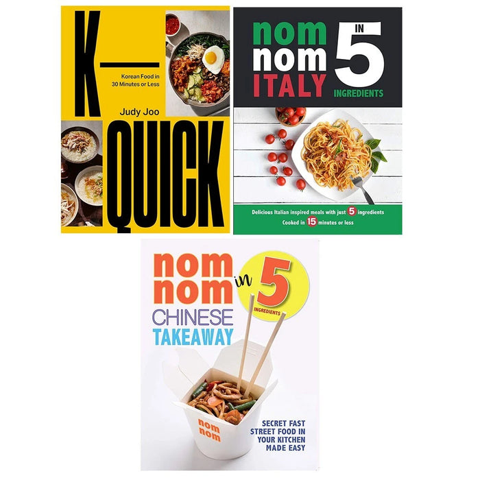 K-Quick Judy Joo (HB), Nom Nom Italy, Nom Nom Chinese Takeaway 3 Books Set - The Book Bundle