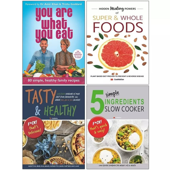 You Are What You,Super Whole Foods,Tasty Healthy, 5 Simple Ingredients 4 Books Set - The Book Bundle