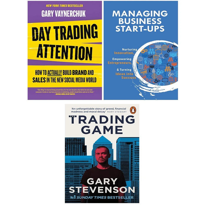 Day Trading Attention HB, Trading Game, Managing Business Start-Ups 3 Books Set - The Book Bundle
