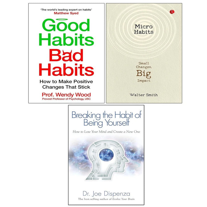 Breaking the Habit of Being Yourself,Micro Habits,Good Habits Bad Habits 3 Books Set - The Book Bundle