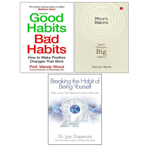 Breaking the Habit of Being Yourself,Micro Habits,Good Habits Bad Habits 3 Books Set - The Book Bundle