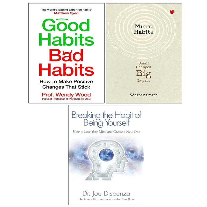 Breaking the Habit of Being Yourself,Micro Habits,Good Habits Bad Habits 3 Books Set - The Book Bundle