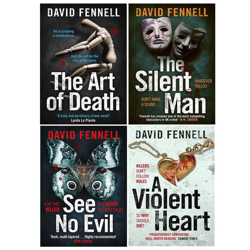 David Fennell 4 Books Collection Set(The Silent Man, A Violent Heart, The Art of Death, See No Evil) - The Book Bundle