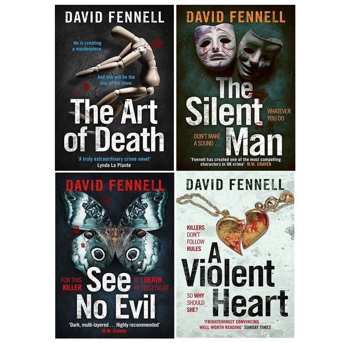 David Fennell 4 Books Collection Set(The Silent Man, A Violent Heart, The Art of Death, See No Evil) - The Book Bundle