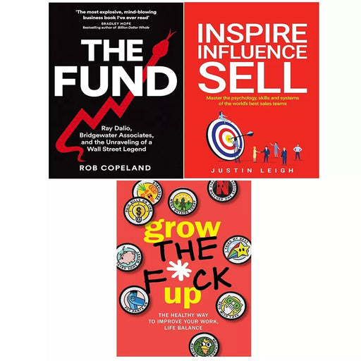 Fund,Inspire Influence Sell Justin Leigh,Grow the F ck Up Chartwell 3 Books Set - The Book Bundle