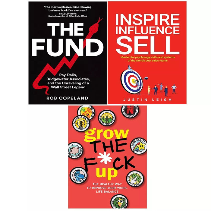 Fund,Inspire Influence Sell Justin Leigh,Grow the F ck Up Chartwell 3 Books Set - The Book Bundle