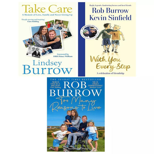 Take Care (HB), With You Every Step, Too Many Reasons to Live Rob Burrow 3 Books - The Book Bundle