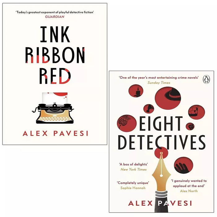 Alex Pavesi Collection 2 Books Set (Eight Detectives (HB), Ink Ribbon Red) - The Book Bundle