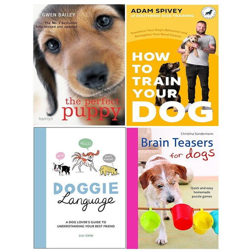 How to Train Your Dog,Doggie Language (HB),Brain Teasers,Perfect Puppy 4 Books Set - The Book Bundle