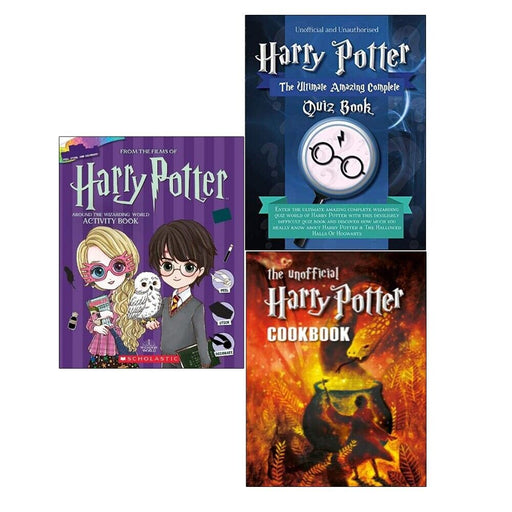 Harry Potter Collection 3 Books Set Unofficial Harry Potter Cookbook & Quiz Book - The Book Bundle