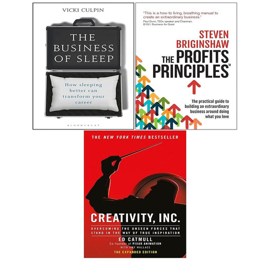 Business of Sleep (HB),Profits Principles,Creativity Ed Catmull (HB) 3 Books Set - The Book Bundle
