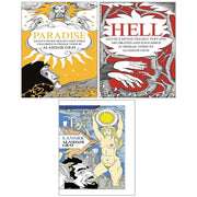 Alasdair Gray collection of three hardcover books including Paradise, Lanark, and Hell by Canongate Books, displayed together.
