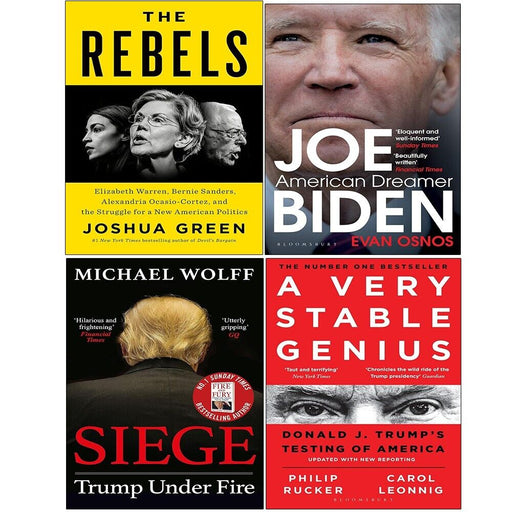 Rebels Joshua Green (HB),American Dreamer,Siege,Very Stable Genius 4 Books Set - The Book Bundle