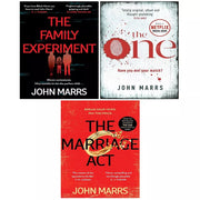 Dark Future Series 3 books set by John Marrs, including One, Marriage Act, and Family Experiment, featuring pan/Del Rey editions.