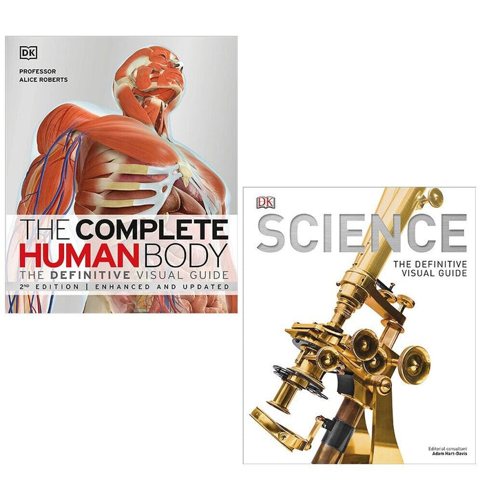 Complete Human Body Dr Alice Roberts, Science Definitive Visual History 2 Books Collection Set - The Book Bundle