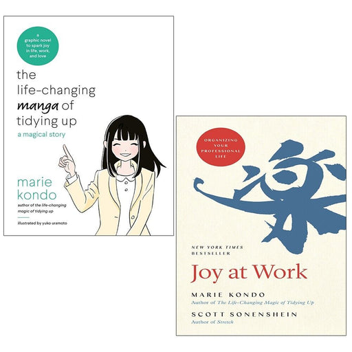 Marie Kondo Collection 2 Books Set Joy at Work,Life-Changing Manga of Tidying - The Book Bundle