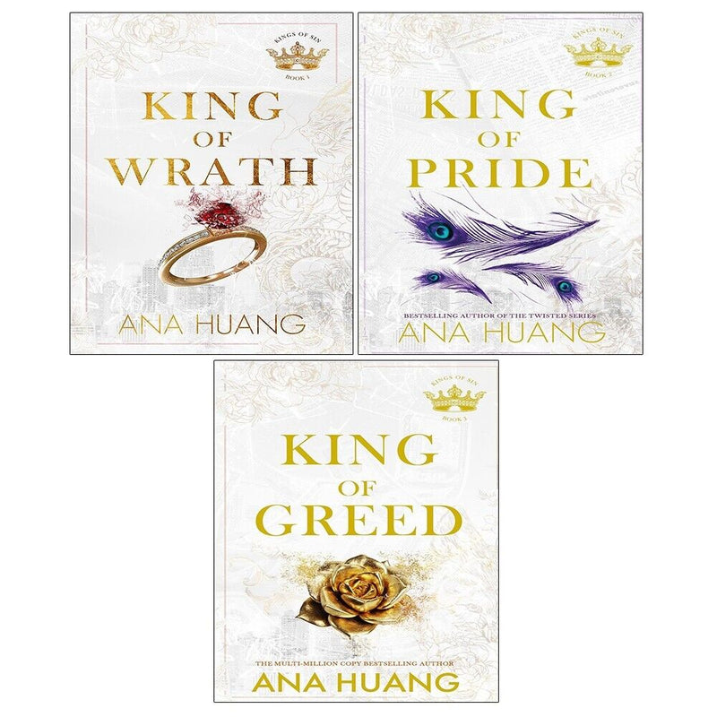 Ana Huang Kings of Sin Series 3 Books Collection Set (King of Wrath, King of Pride, King of Greed) - The Book Bundle