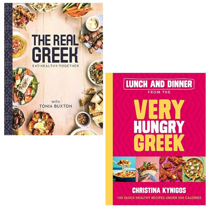 Lunch and Dinner from Very Hungry Greek,Real Greek Tonia Buxton 2 Books Set HB - The Book Bundle