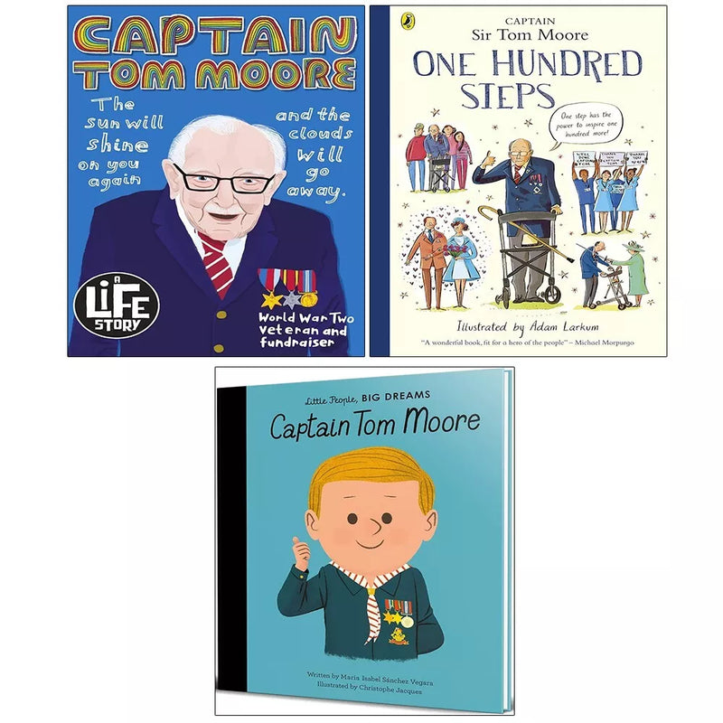 Captain Tom Moore Collection 3 Books Set by Sally Morgan One Hundred Steps - The Book Bundle