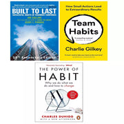 Built To Last (HB), Power of Habit Charles Duhigg, Team Habits 3 Books Set - The Book Bundle