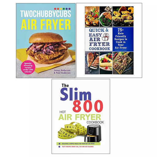 Twochubbycubs Air Fryer(HB), Quick & Easy, Slim 800 Hot Air Fryer 3 Books Set - The Book Bundle