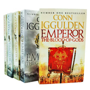 Emperor Series 5-book collection set by Conn Iggulden, paperback fiction books with cover illustrations.
