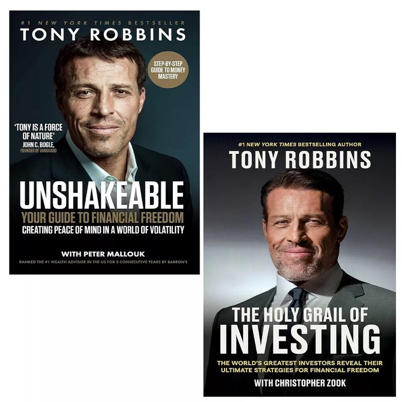 Tony Robbins Collection 2 Books Set (Unshakeable, Holy Grail of Investing) - The Book Bundle
