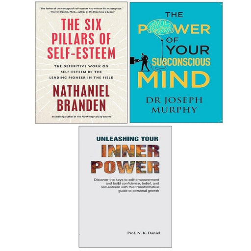 Six Pillars of Self-Esteem,Unleashing Your Inner,Power Your Subconscious 3 Books Set - The Book Bundle