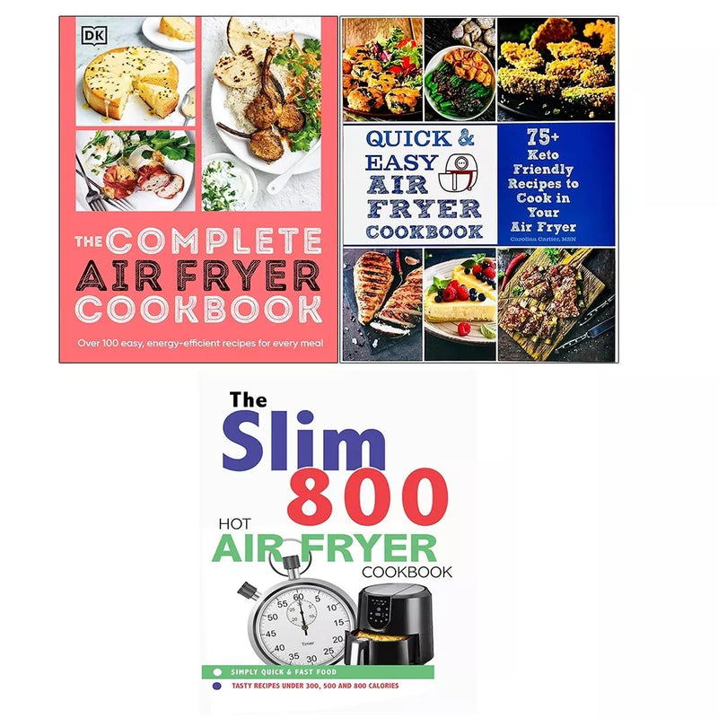 Air Fryer Cookbook,Quick Easy Air Fryer,Slim 800 Hot Air Fryer Iota 3 Books Set - The Book Bundle
