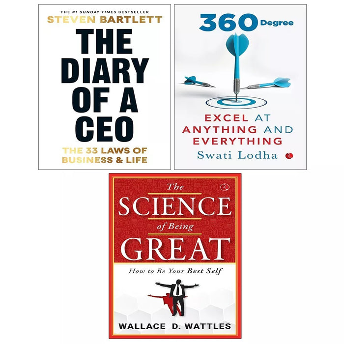 The Diary of a CEO, 360 Degree Excel at Anything and Everything & The Science of Being Great 3 Books Collection Set - The Book Bundle