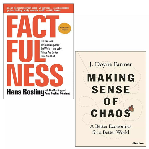 Factfulness Hans Rosling, Making Sense of Chaos J. Doyne Farmer 2 Books Set HB - The Book Bundle
