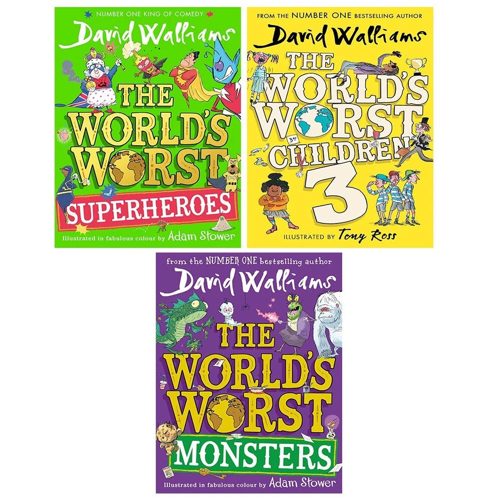 World's Worst David Walliams Collection 3 Books Set World's Worst