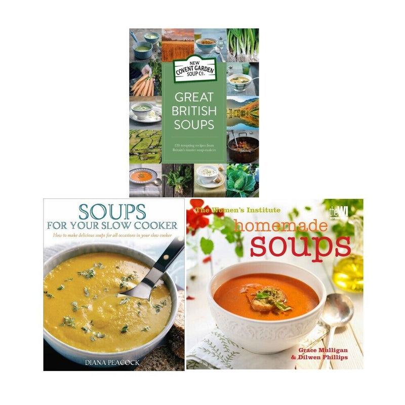 Great British Soups, Soups for Your Slow Cooker, Women's Institute 3 Books Collection Set - The Book Bundle