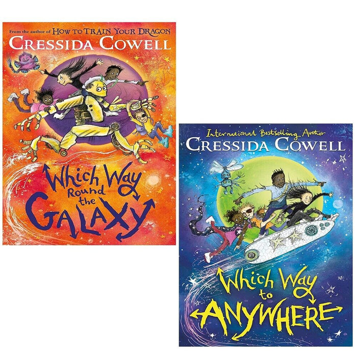 Cressida Cowell Collection 2 Books Set (Way to Anywhere,Which Way Round the Galax) (HB) - The Book Bundle