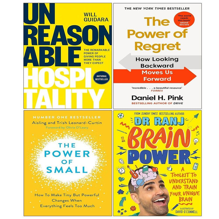 Unreasonable Hospitality(HB),Brain Power,Power of Small,Power Regret 4 Books Set - The Book Bundle