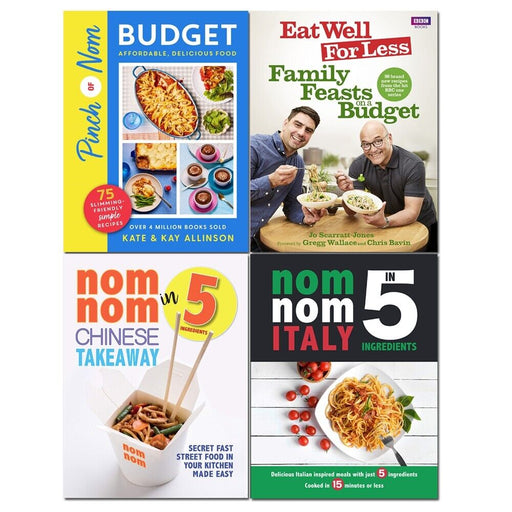 Pinch of Nom Budget, Family Feasts on a Budget, Nom Nom Italy 4 Books Set - The Book Bundle