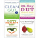 Gut Feelings,Clean Gut, 28 Day Gut Health Plan, Happy Healthy Gut 4 Books Collection Set - The Book Bundle