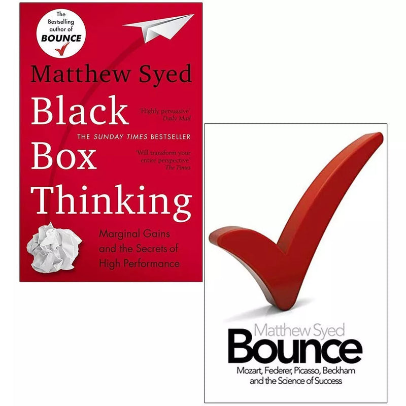 Black Box Thinking & Bounce By Matthew Syed 2 Books Collection Set - The Book Bundle