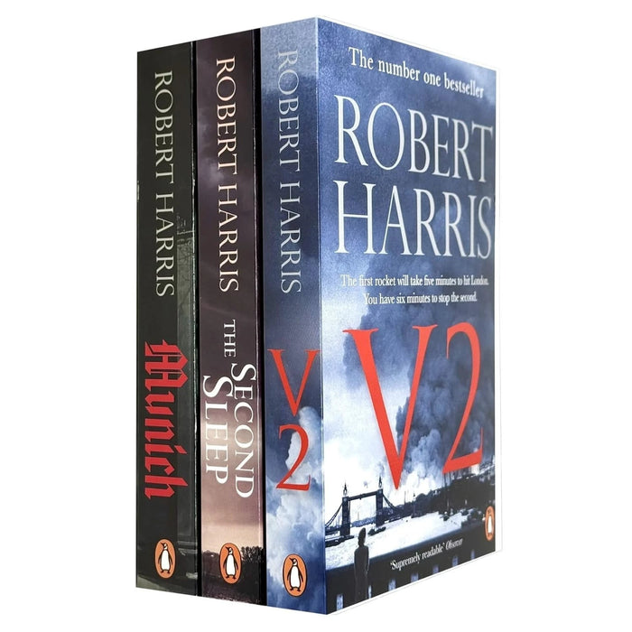 Robert Harris 3 Books Collection Set (Munich, The Second Sleep & V2)