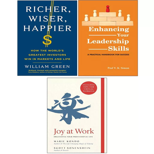 Richer Wiser Happier, Joy at Work, Enhancing Your Leadership Skills 3 Books Set - The Book Bundle