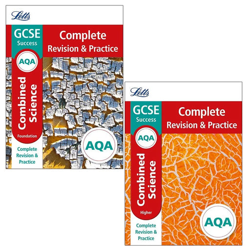 Letts AQA GCSE 9-1 Revision Success Combined Science Higher Foundation 2 Books Set - The Book Bundle