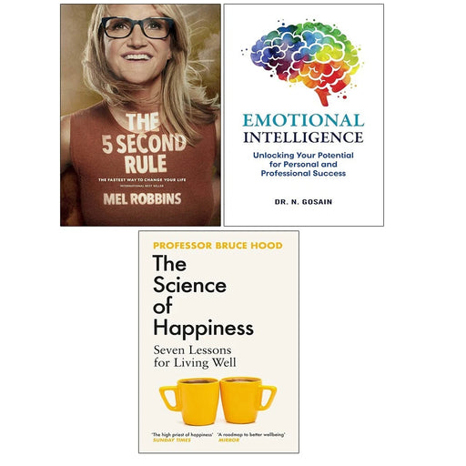 The 5 Second Rule, Science of Happiness, Emotional Intelligence 3 Books Set - The Book Bundle