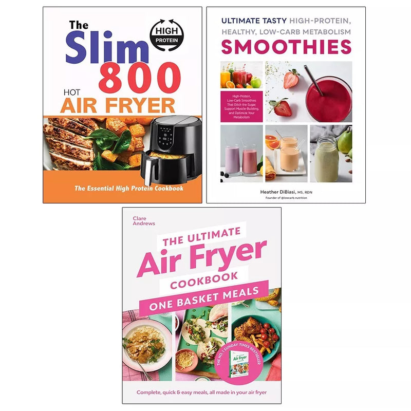 Slim 800 Hot Air Fryer, Ultimate Air Fryer, Ultimate Tasty High Protein 3 Books Set - The Book Bundle