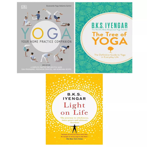 Yoga Your Home Practice Companion (HB), Tree of Yoga, Light on Life 3 Books Set - The Book Bundle